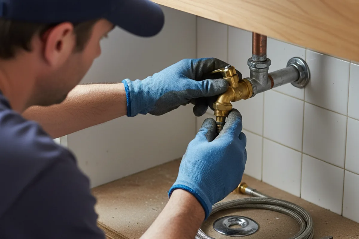 Shutoff valve and fitting work during Burst Pipe Repair in Chicago Heights